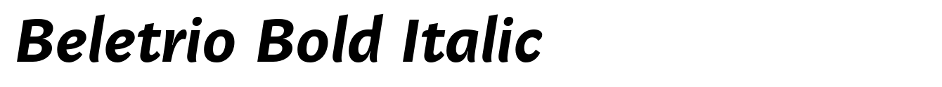 Beletrio Bold Italic